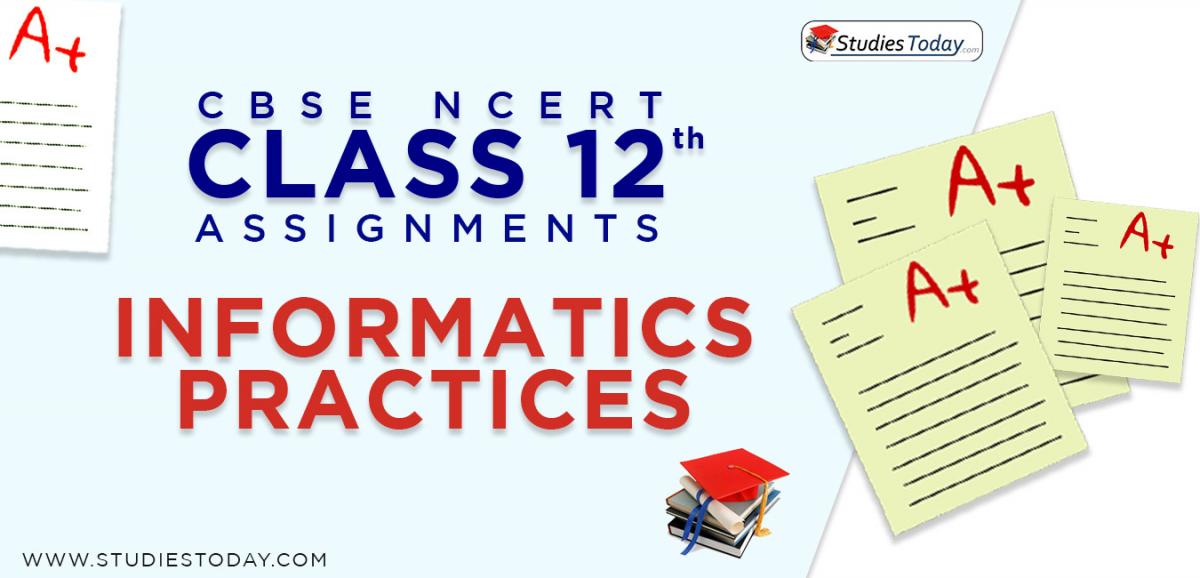 Assignments For Class 12 Informatics Practices PDF Download